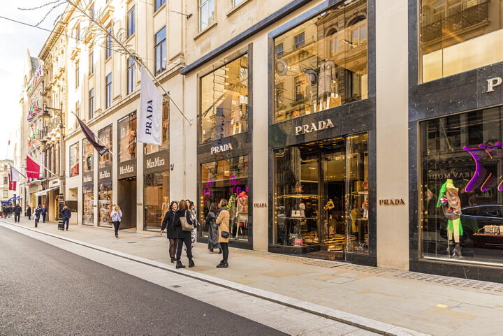 Old Bond Street in Mayfair, with its luxury stores and elegant brands